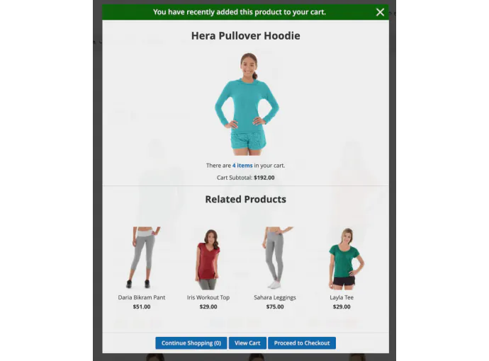 Magento 2 Ajax Shopping Cart Popup