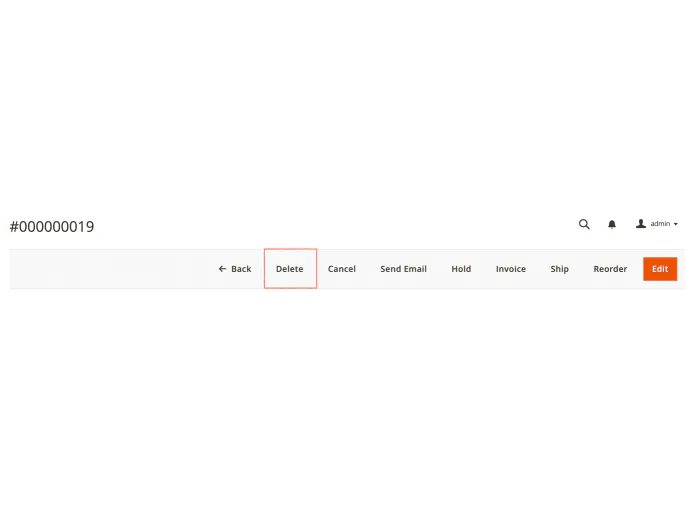 Delete Orders Action